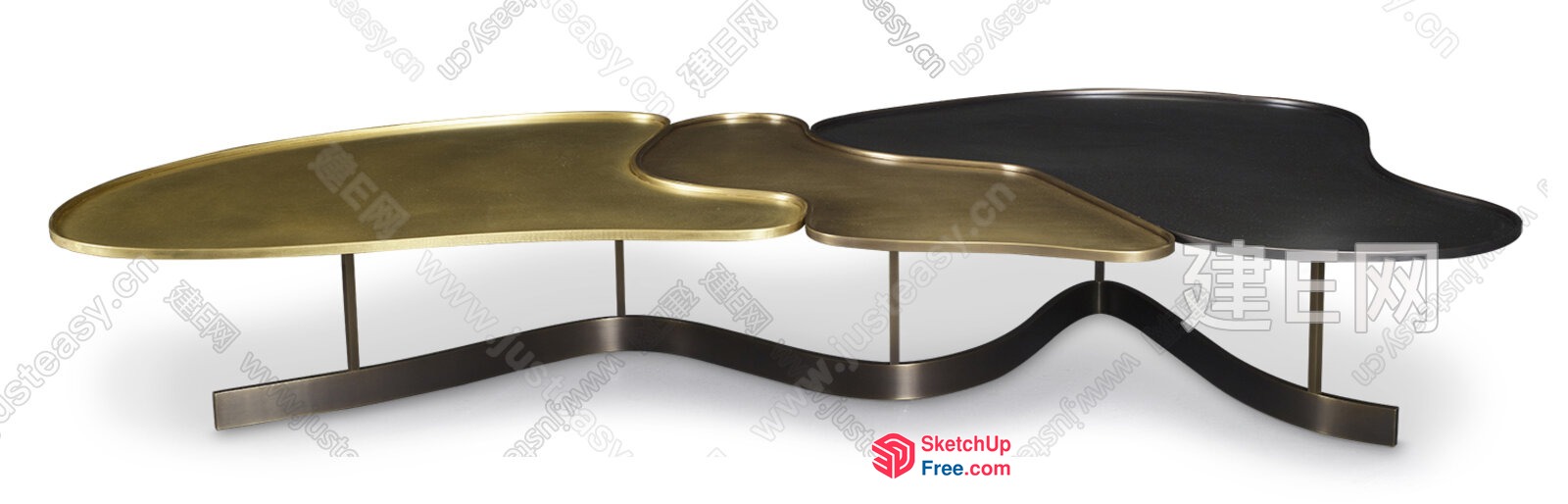 Modern Furniture Set With Unique Table And Chairs 3D SketchUp File
