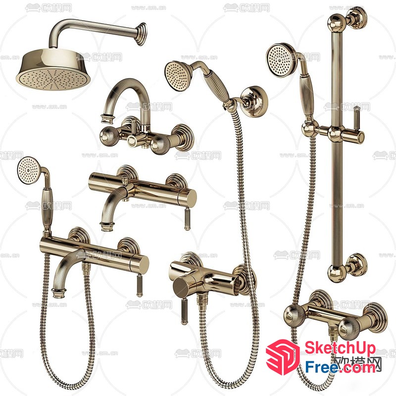 Shower And Faucet Collection 3D SketchUp File
