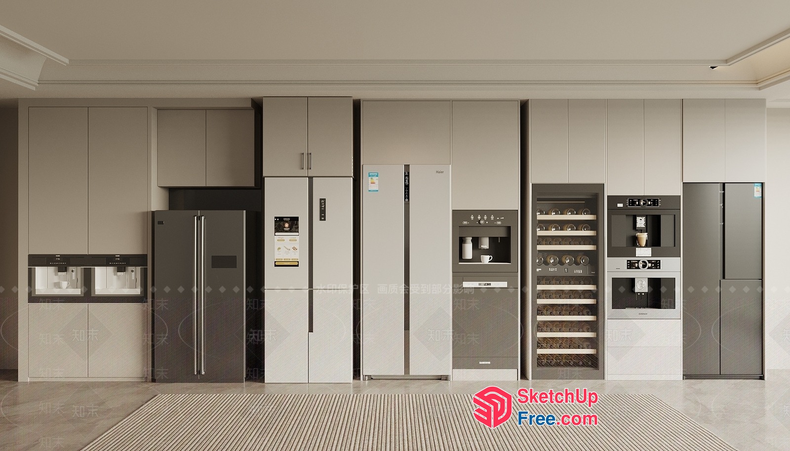 Modern Kitchen Appliances And Decorations 3D SketchUp File