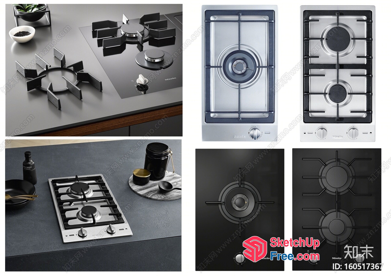 Modern Kitchen Stove And Burner Collection 3D SketchUp File