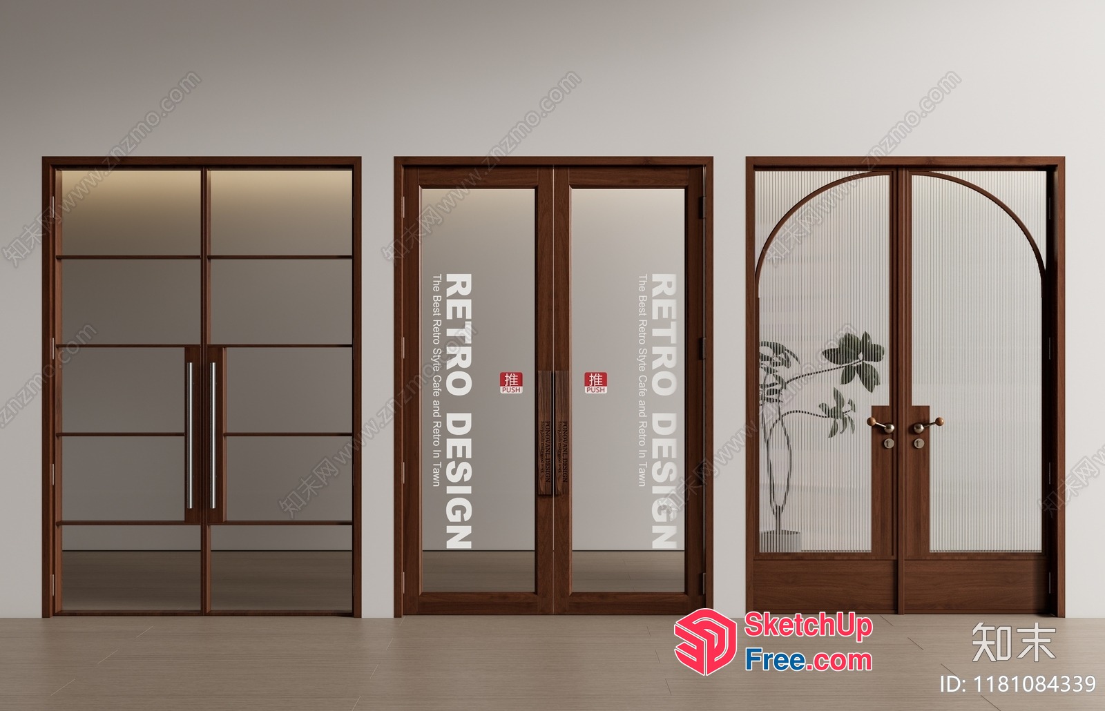 Retro Door Designs And Decor 3D SketchUp File
