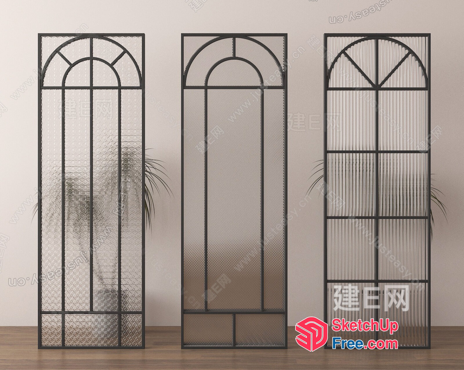 Tall Decorative Partition Screens 3D SketchUp File
