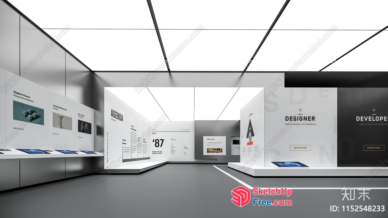 Interior Design Exhibit 3D SketchUp File