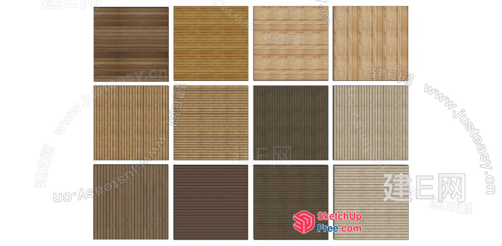 Wood Panel Patterns Collection 3D SketchUp File