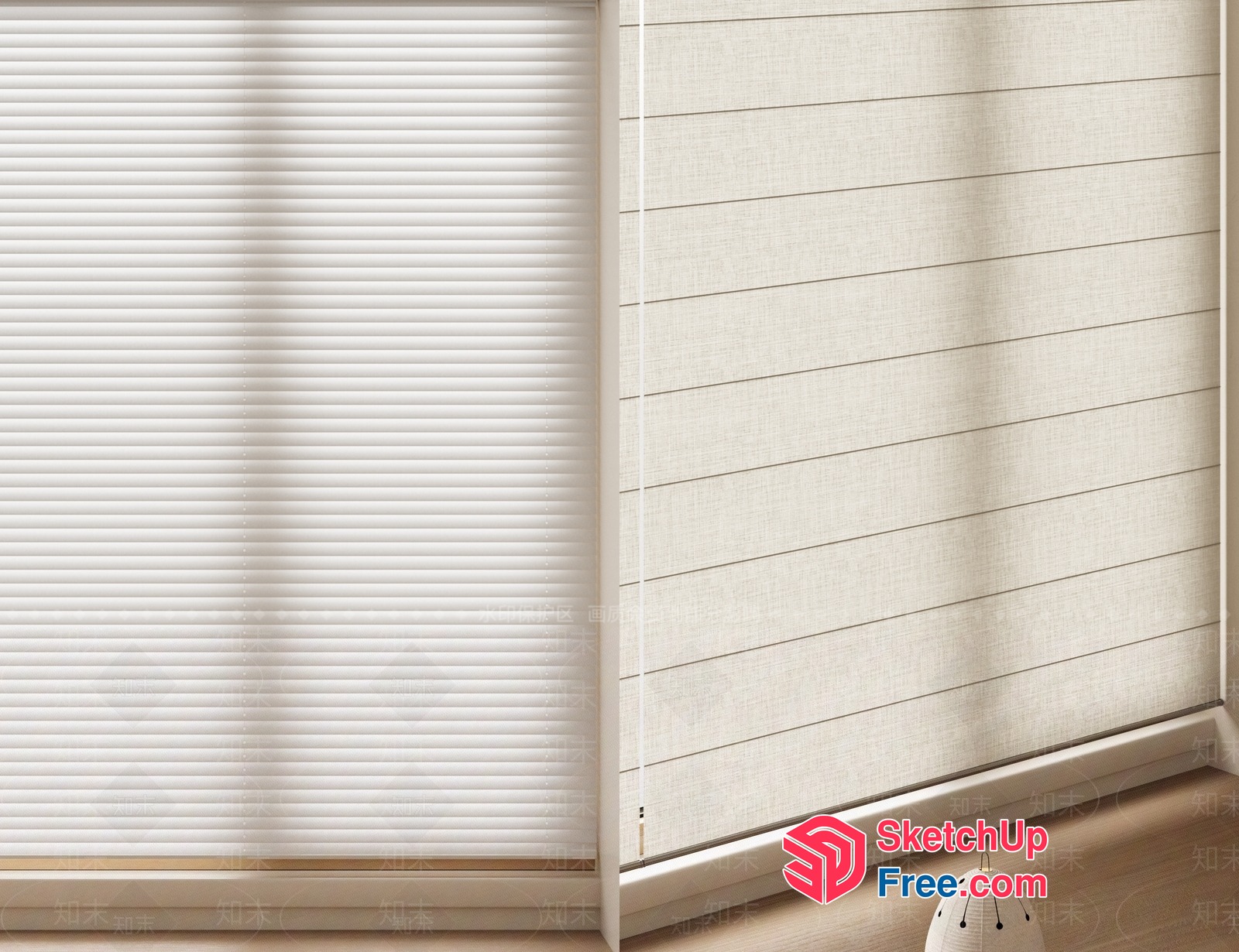 White Blinds And Window Treatment 3D SketchUp File