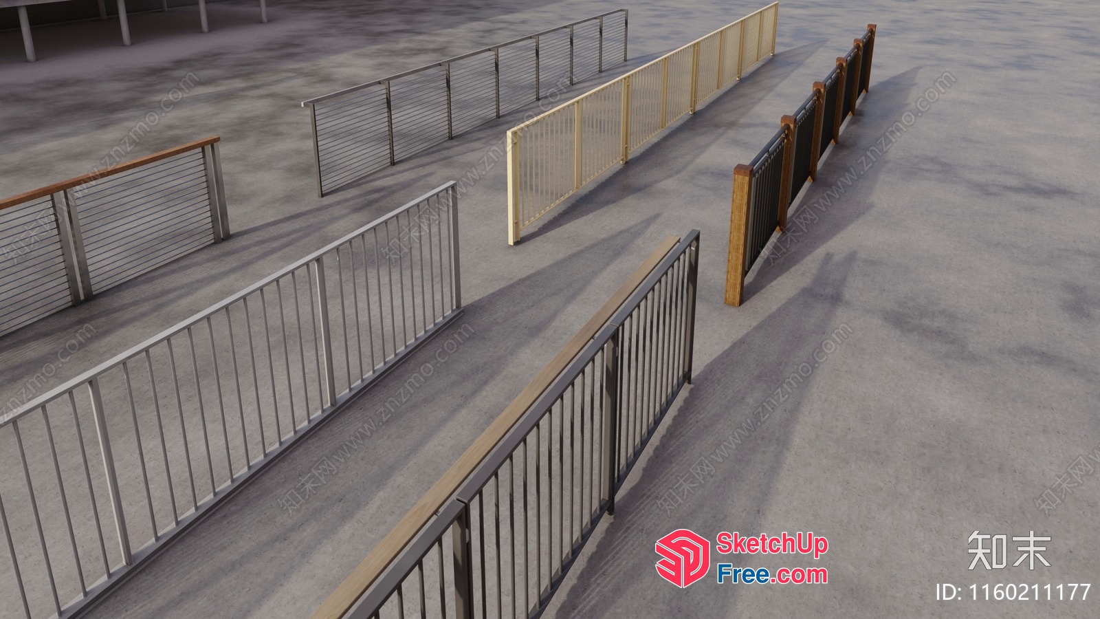 Exterior Railing Options 3D SketchUp File