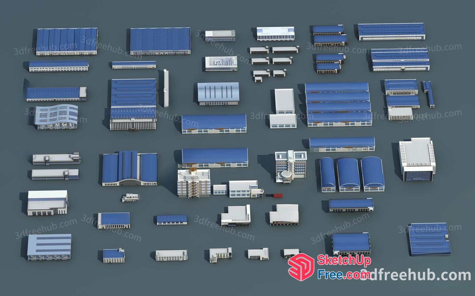 3D Warehouse Of Commercial Buildings And Industrial Parks 3D SketchUp File