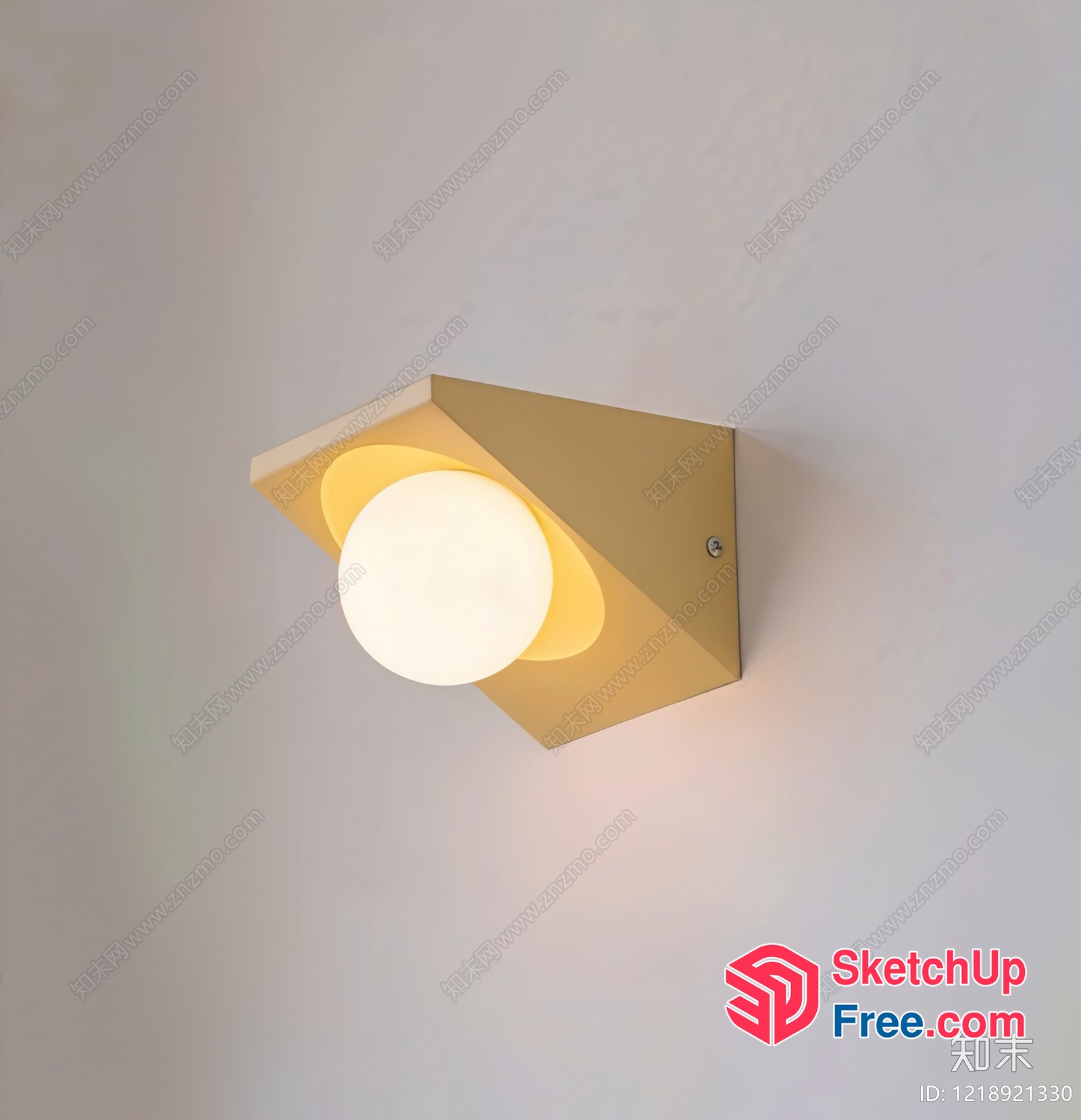 Minimalist Style Wall Lamp 3D SketchUp File