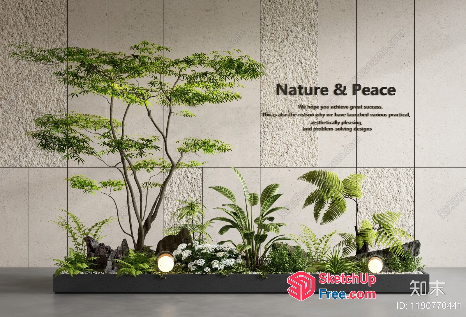 Peaceful Nature-Inspired Interior 3D SketchUp File