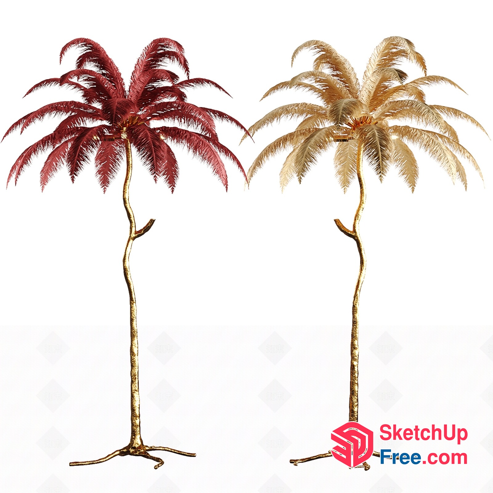 Elegant Palm Trees 3D SketchUp File