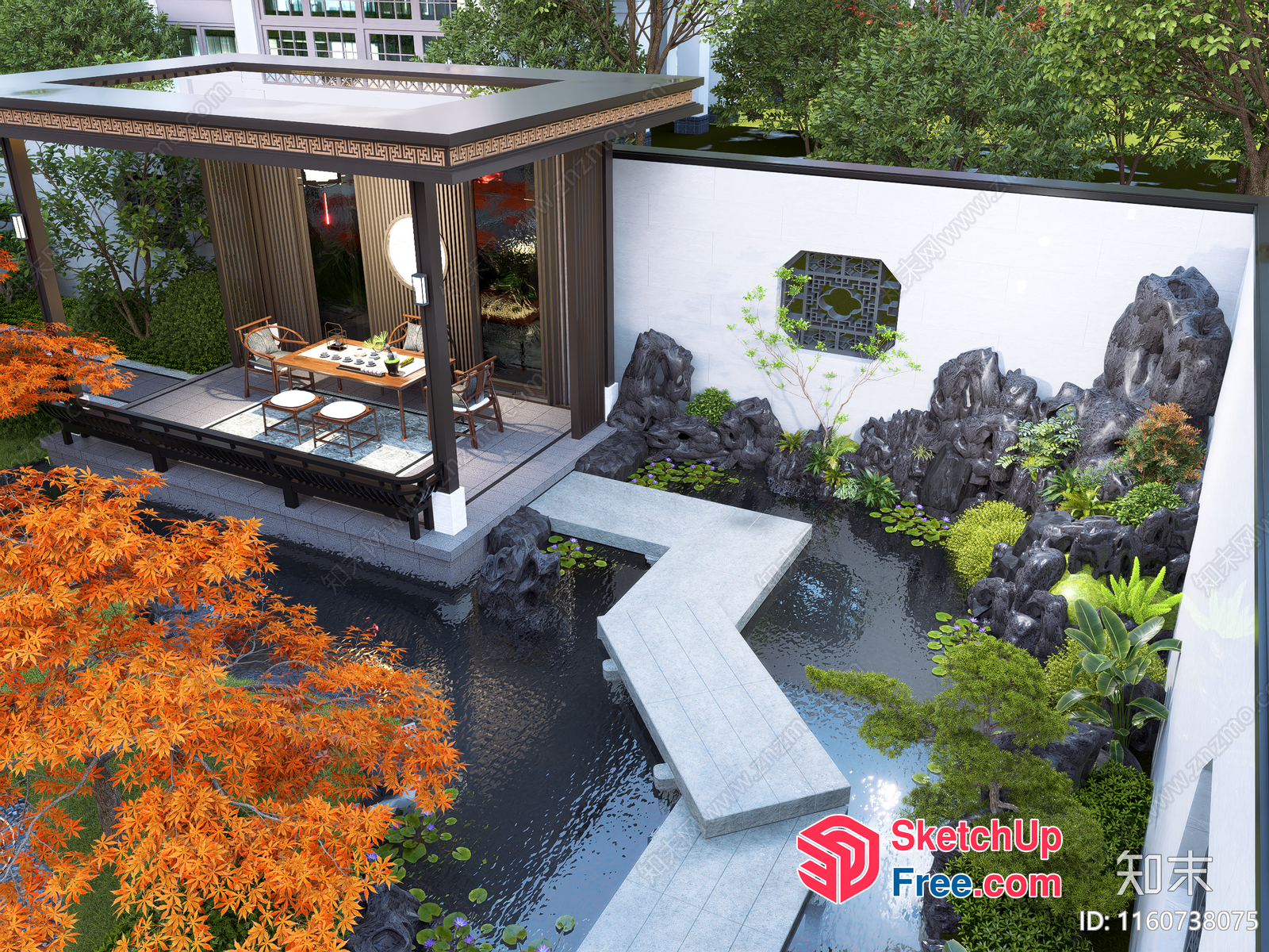 Exquisite Japanese-Inspired Garden Oasis 3D SketchUp File