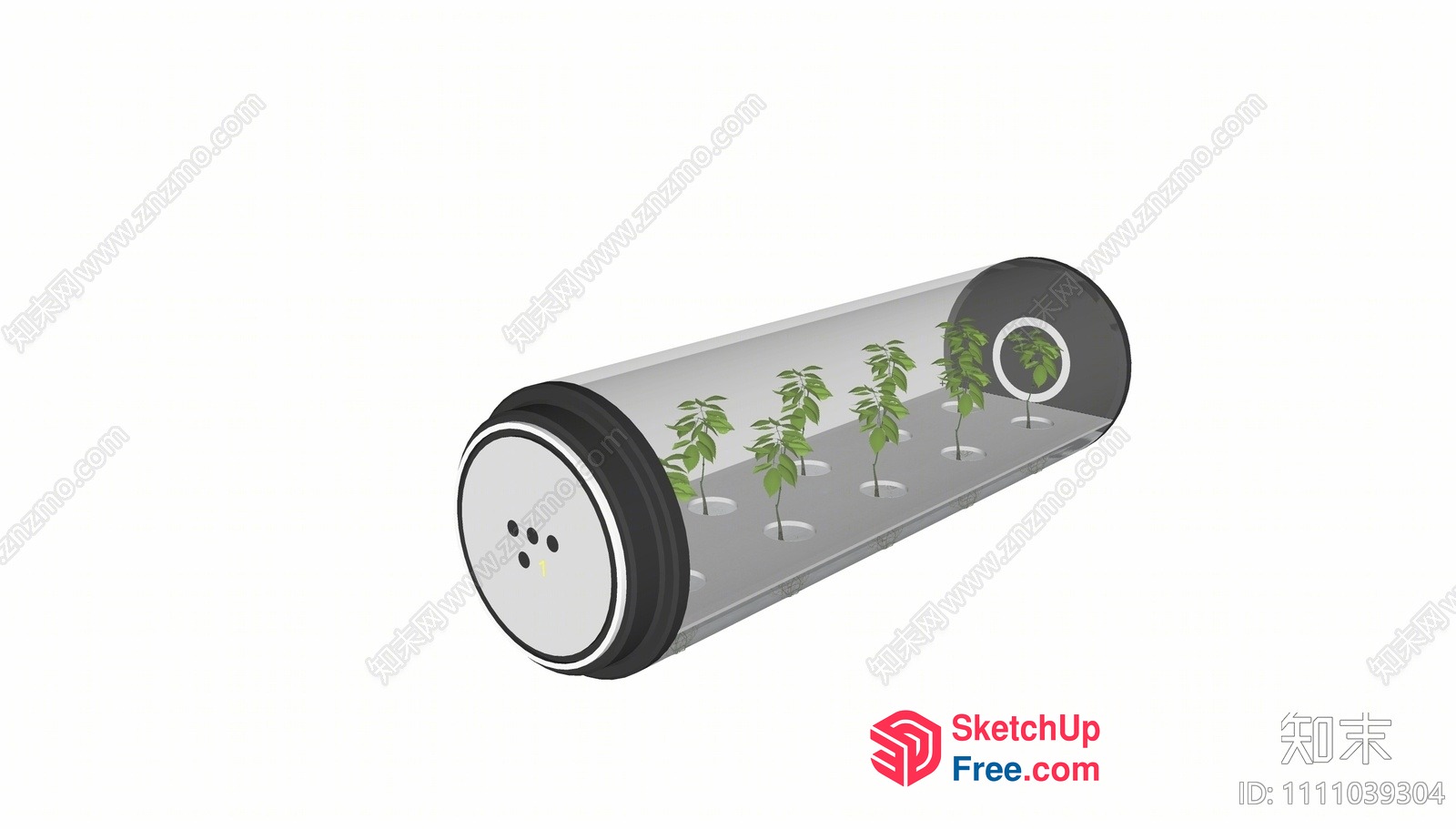 Greenhouse With Plants And Light 3D SketchUp File