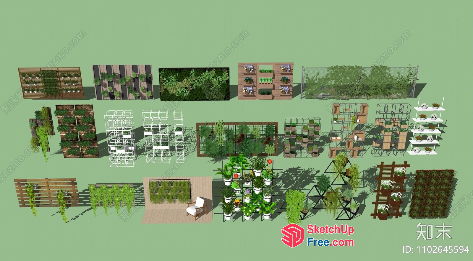 Wall Decorations For Plants 3D SketchUp File