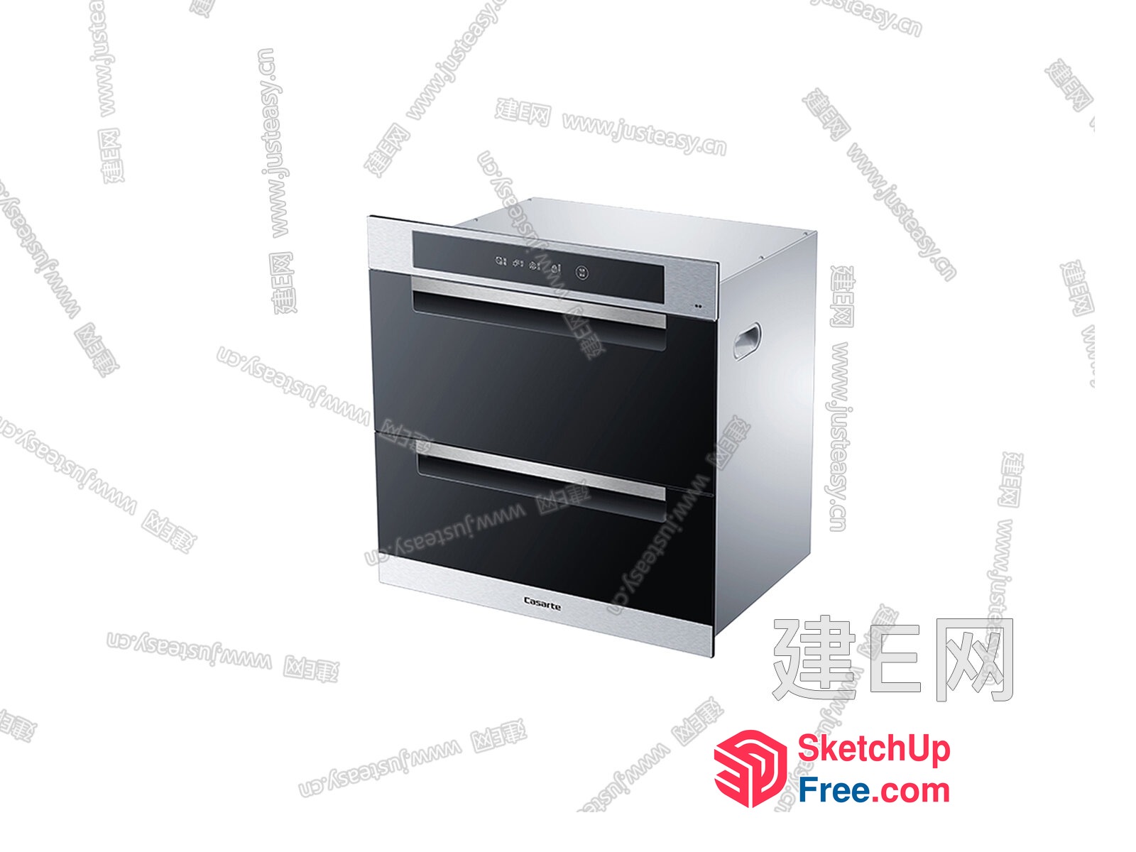 Modern Silver Oven Appliance 3D SketchUp File
