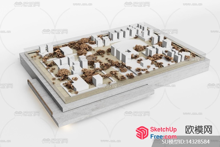3D Model Of A Building Complex 3D SketchUp File