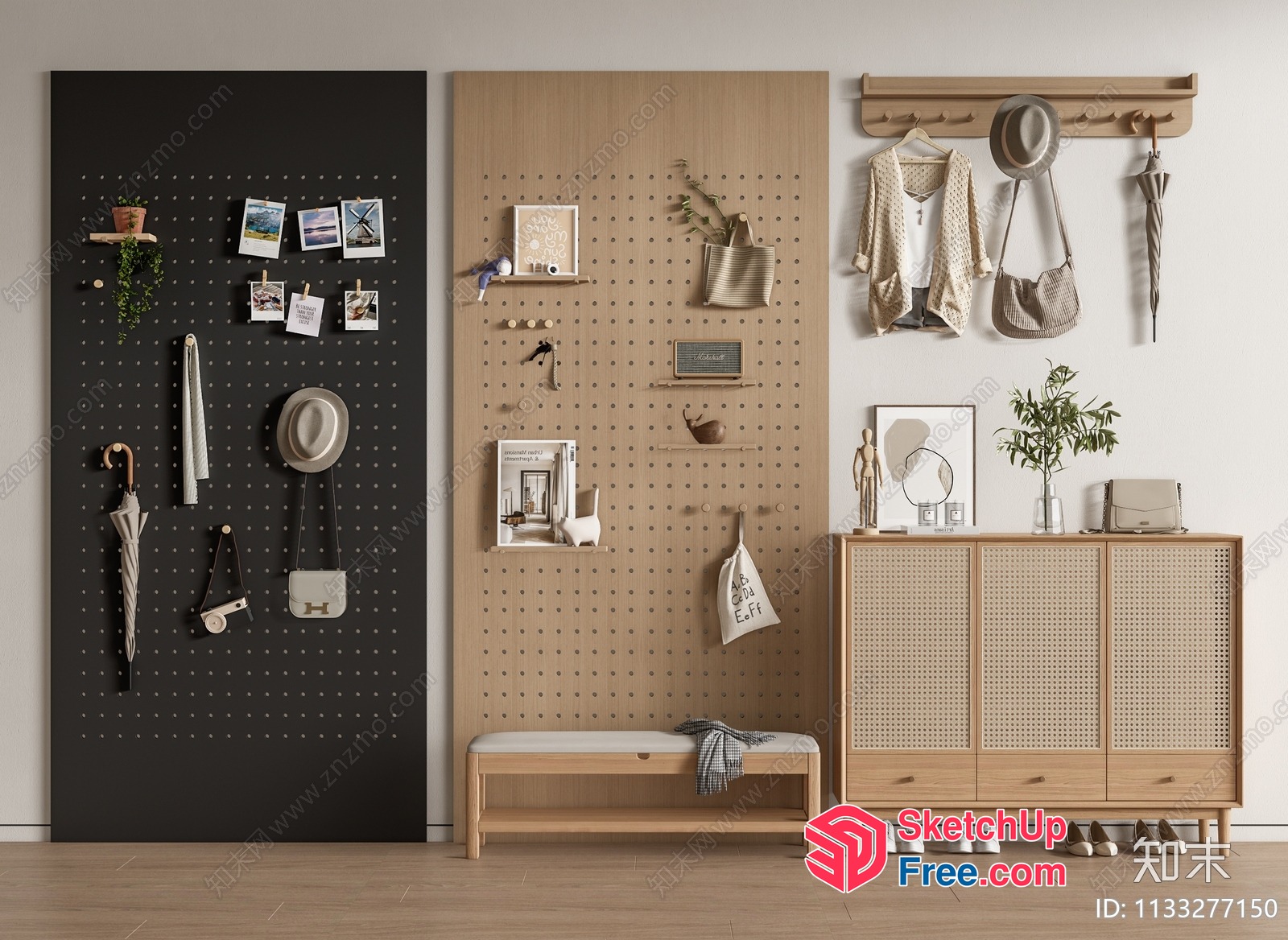 Modern Minimalist Scandinavian Interior Decor 3D SketchUp File