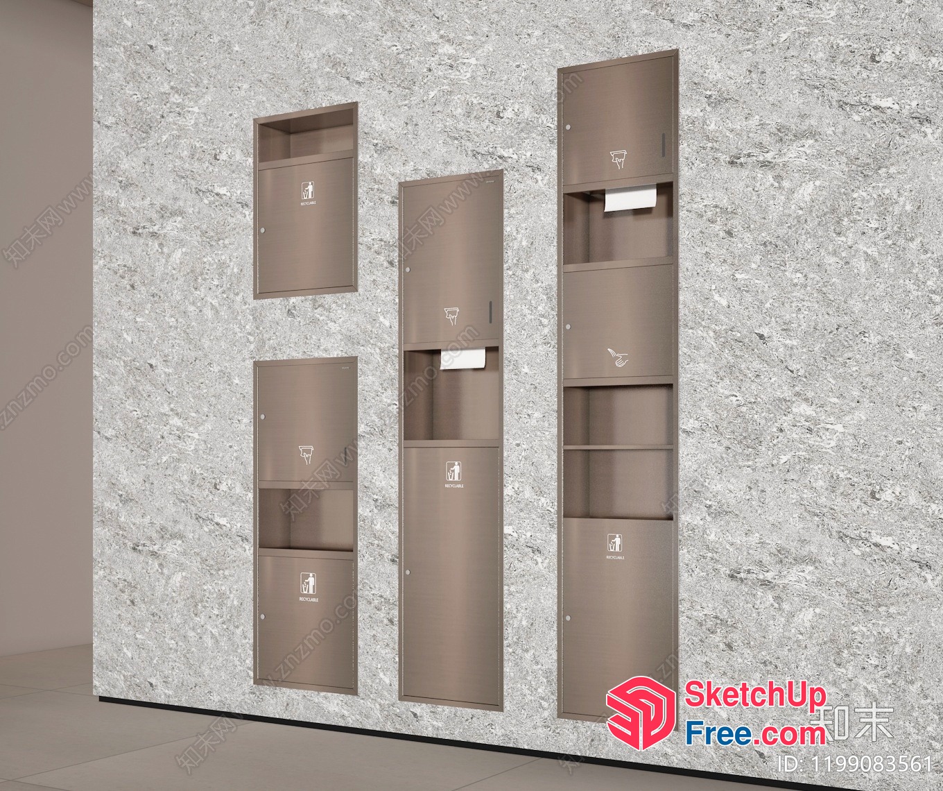 Modern Elevator Stairway Design 3D SketchUp File
