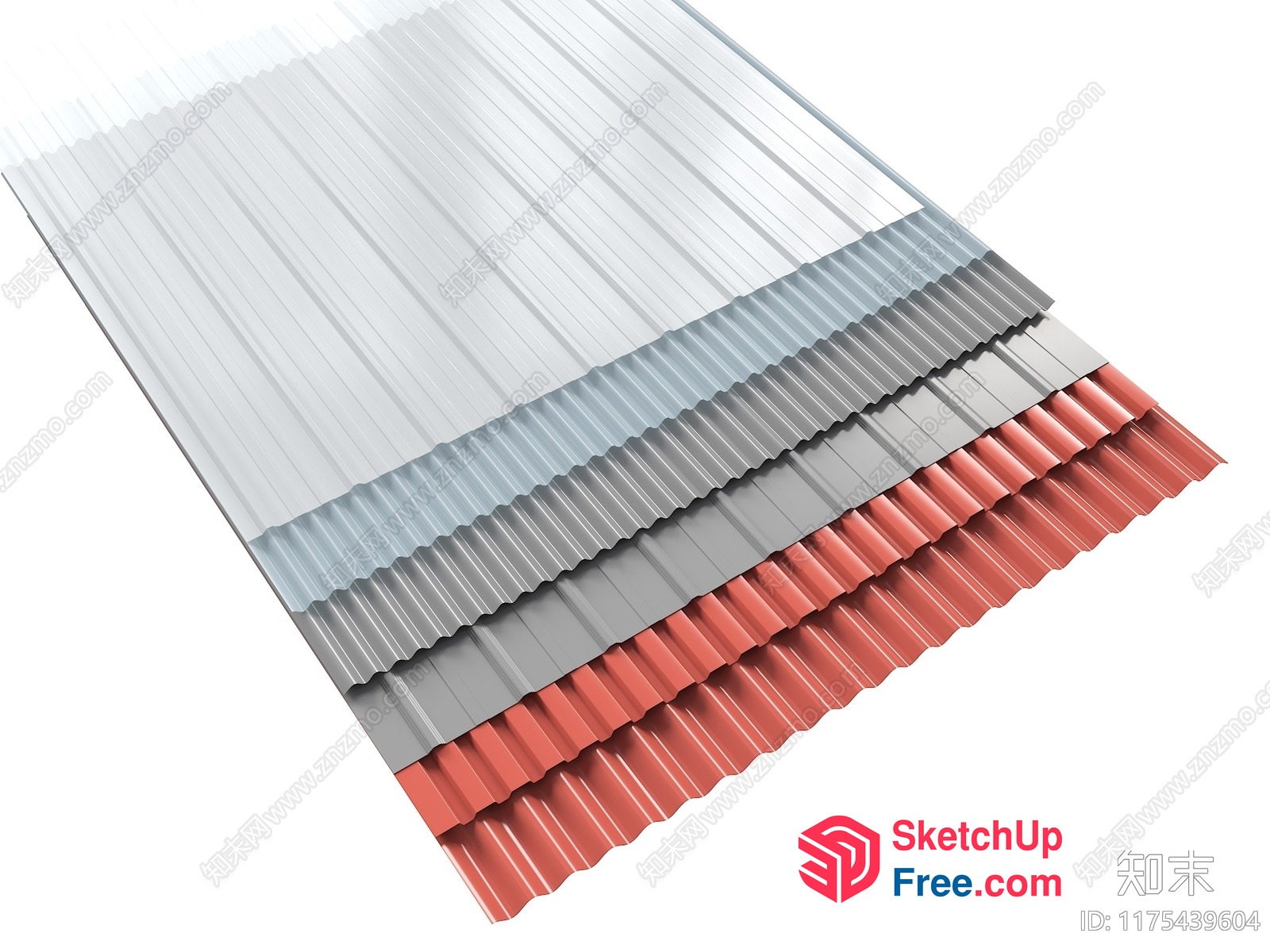 Multilayered Roofing Materials 3D SketchUp File