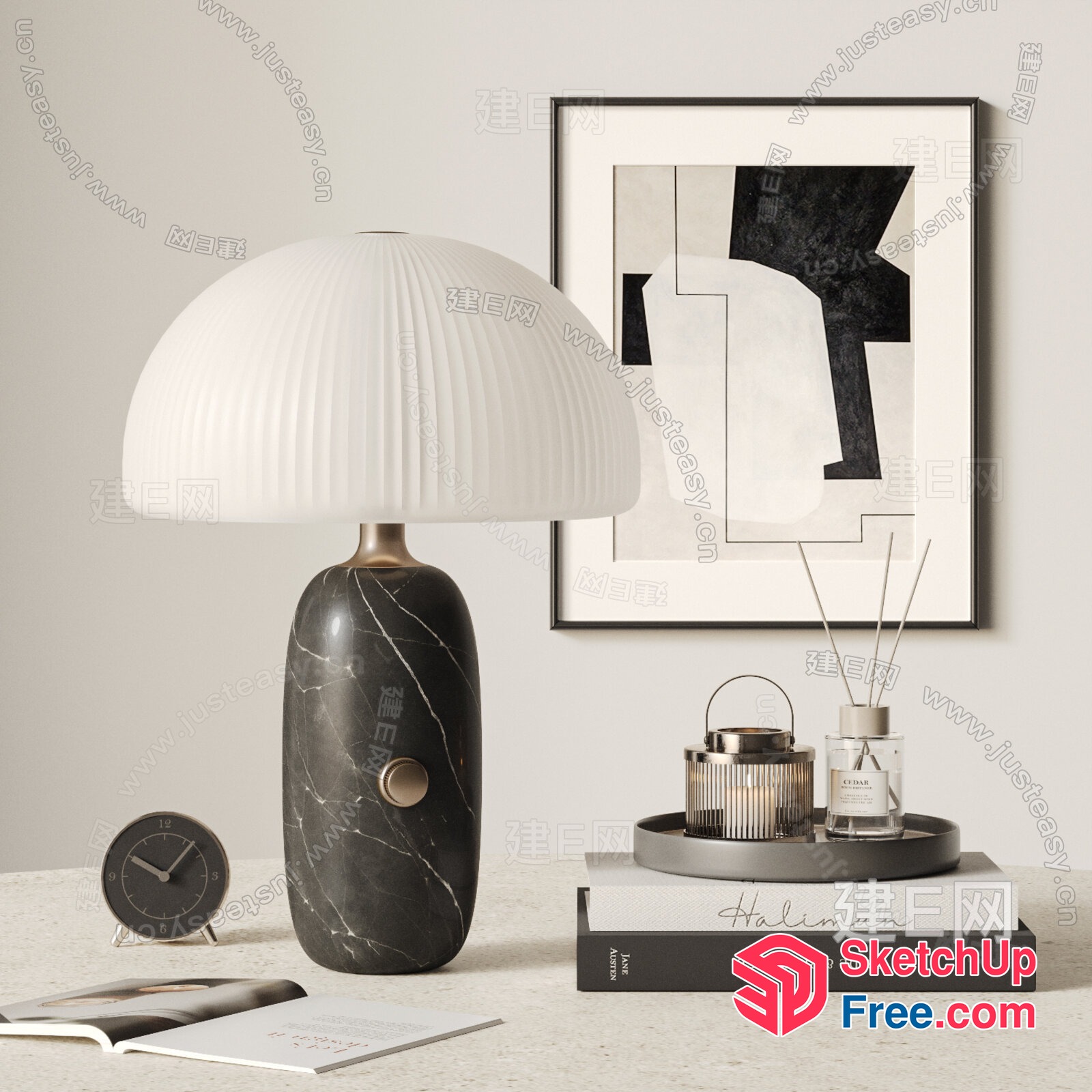 Minimalist Style Decorative Table Lamp 3D SketchUp File