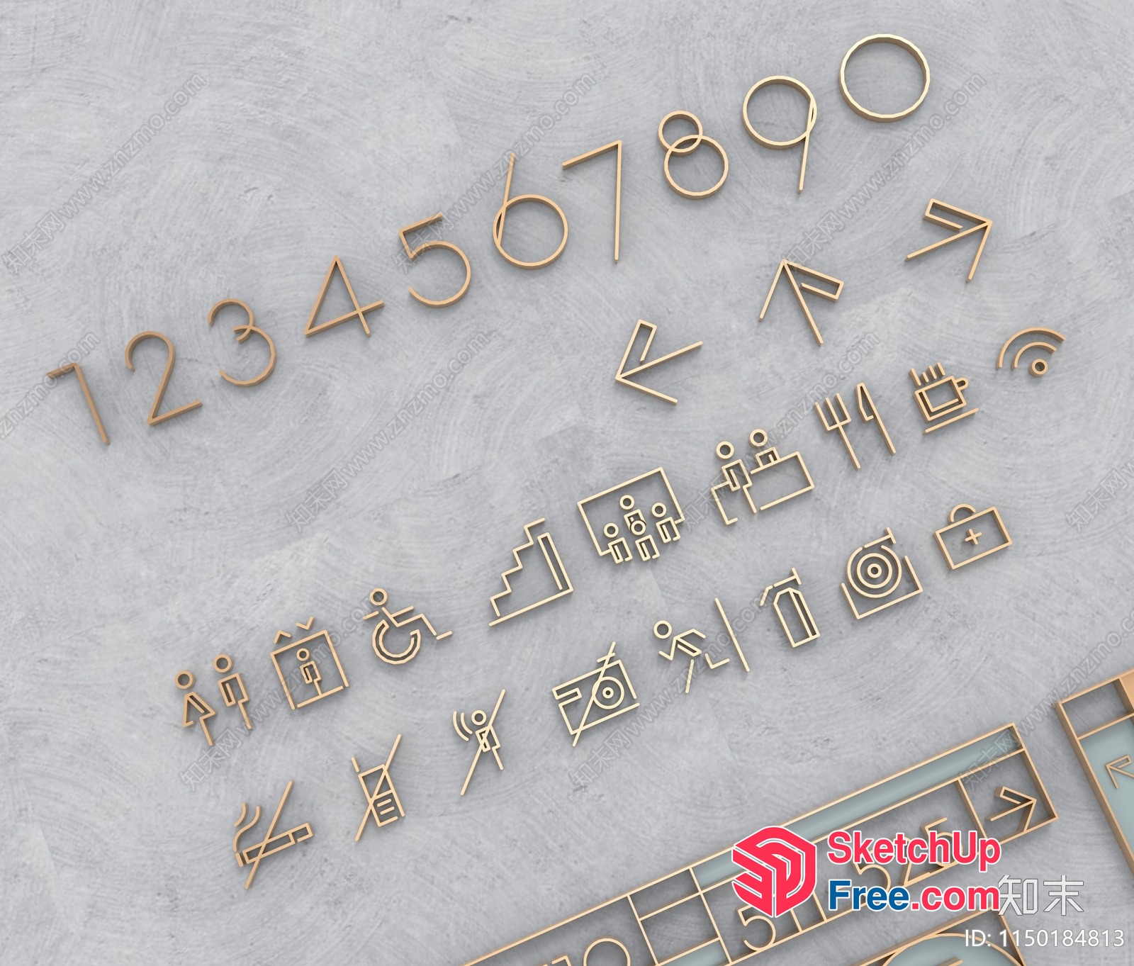Architectural Symbols And Icons 3D SketchUp File