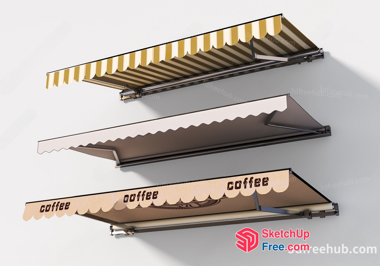 Exterior Awning Designs For Commercial Spaces 3D SketchUp File