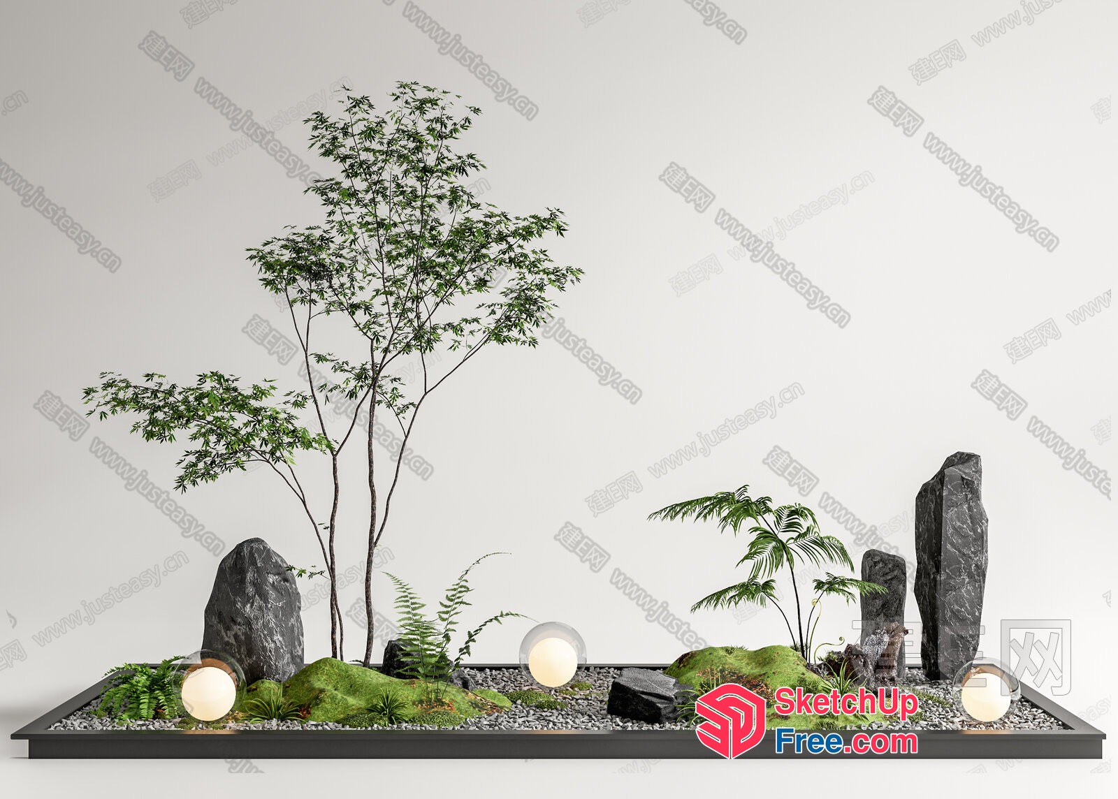 Japanese Inspired Garden Decor 3D SketchUp File