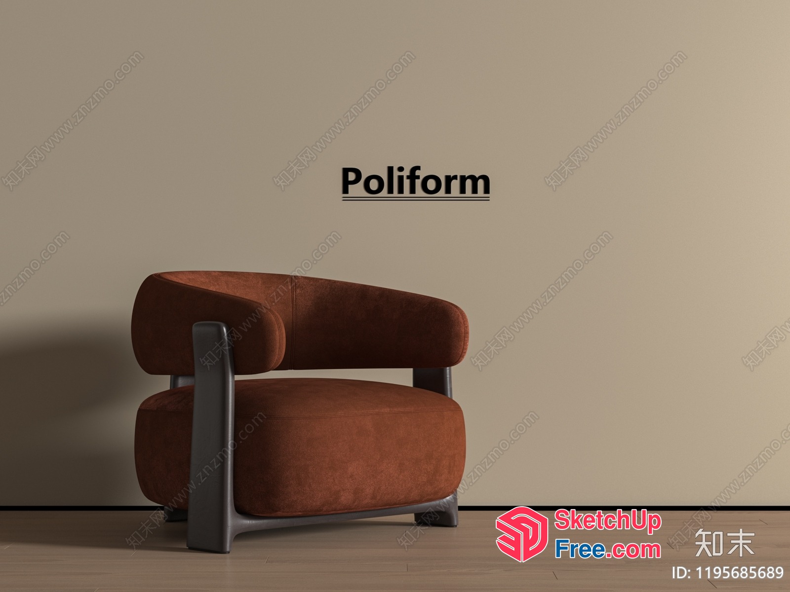 Poliform Armchair 3D SketchUp File