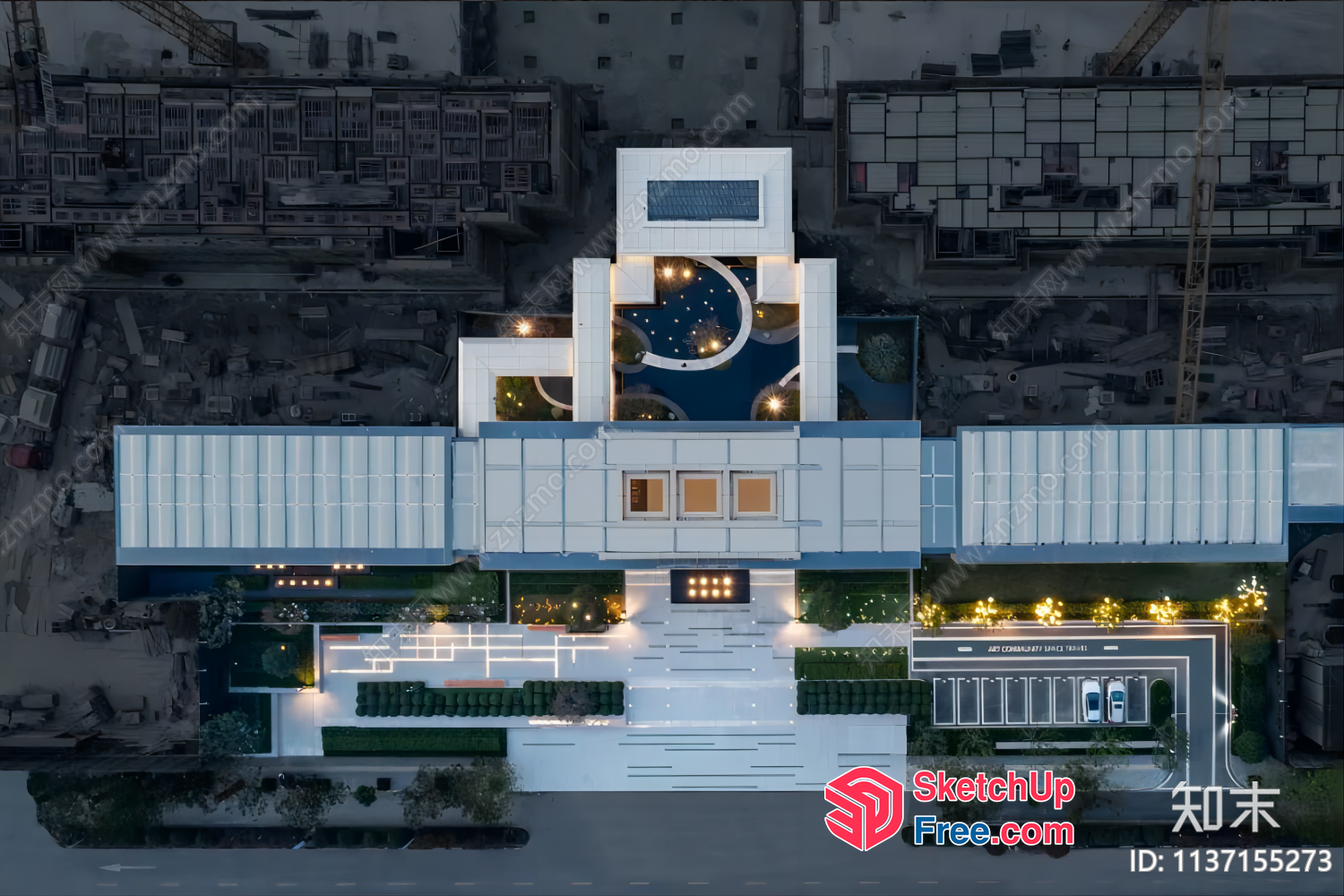 Modern Architectural Building Exterior 3D SketchUp File