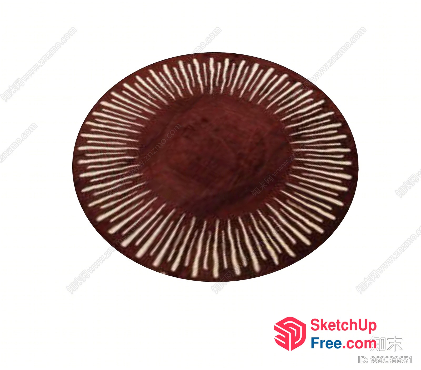 Brown And White Circular Patterned Surface 3D SketchUp File