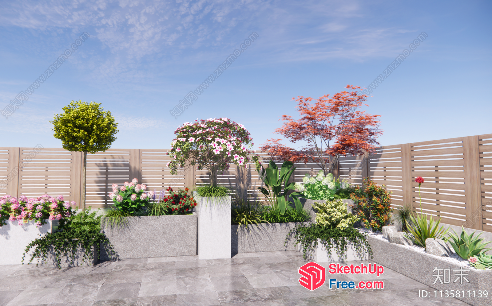 Lush Greenery And Modern Architecture 3D SketchUp File