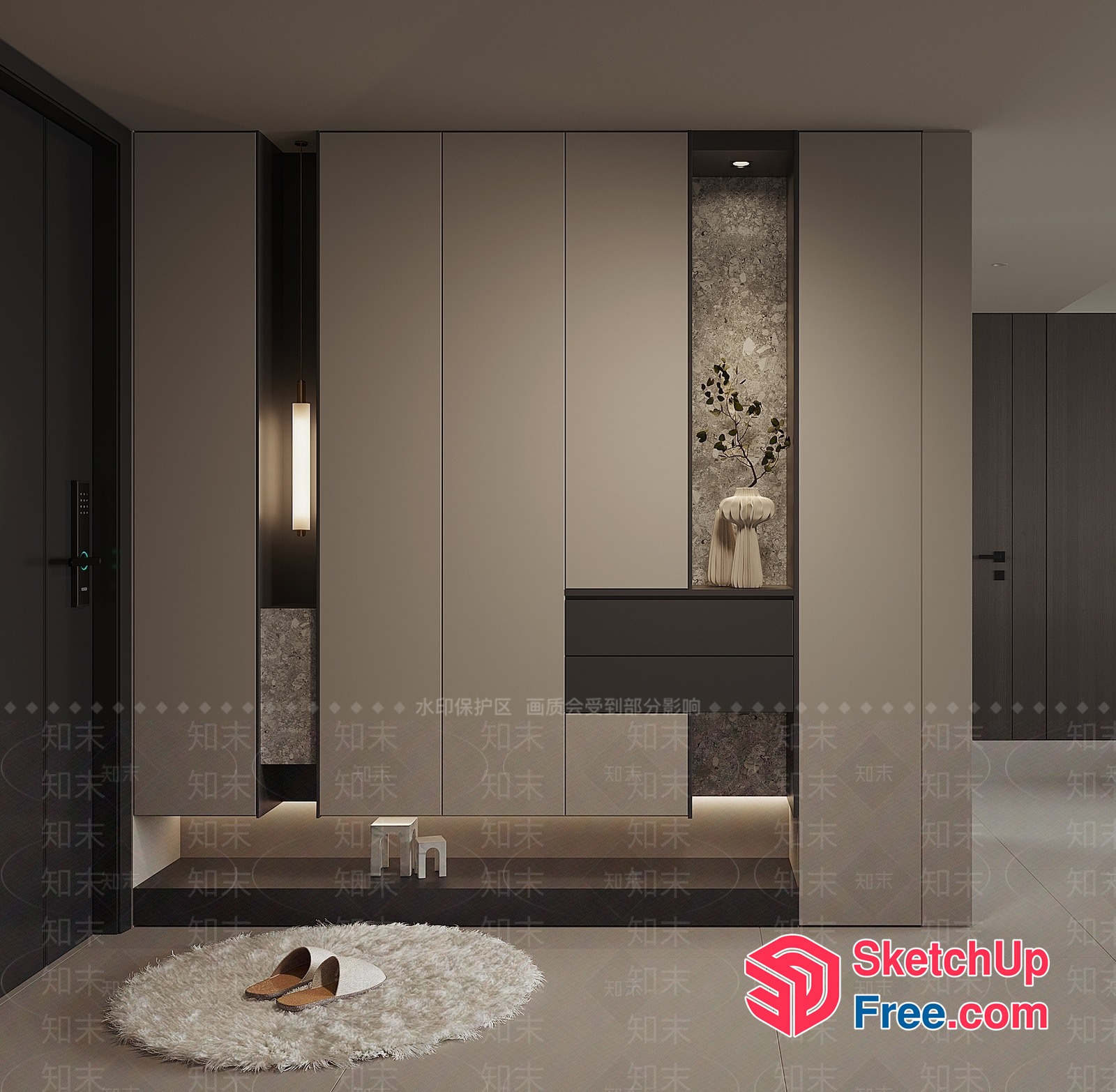 Modern Minimalist Interior Design 3D SketchUp File
