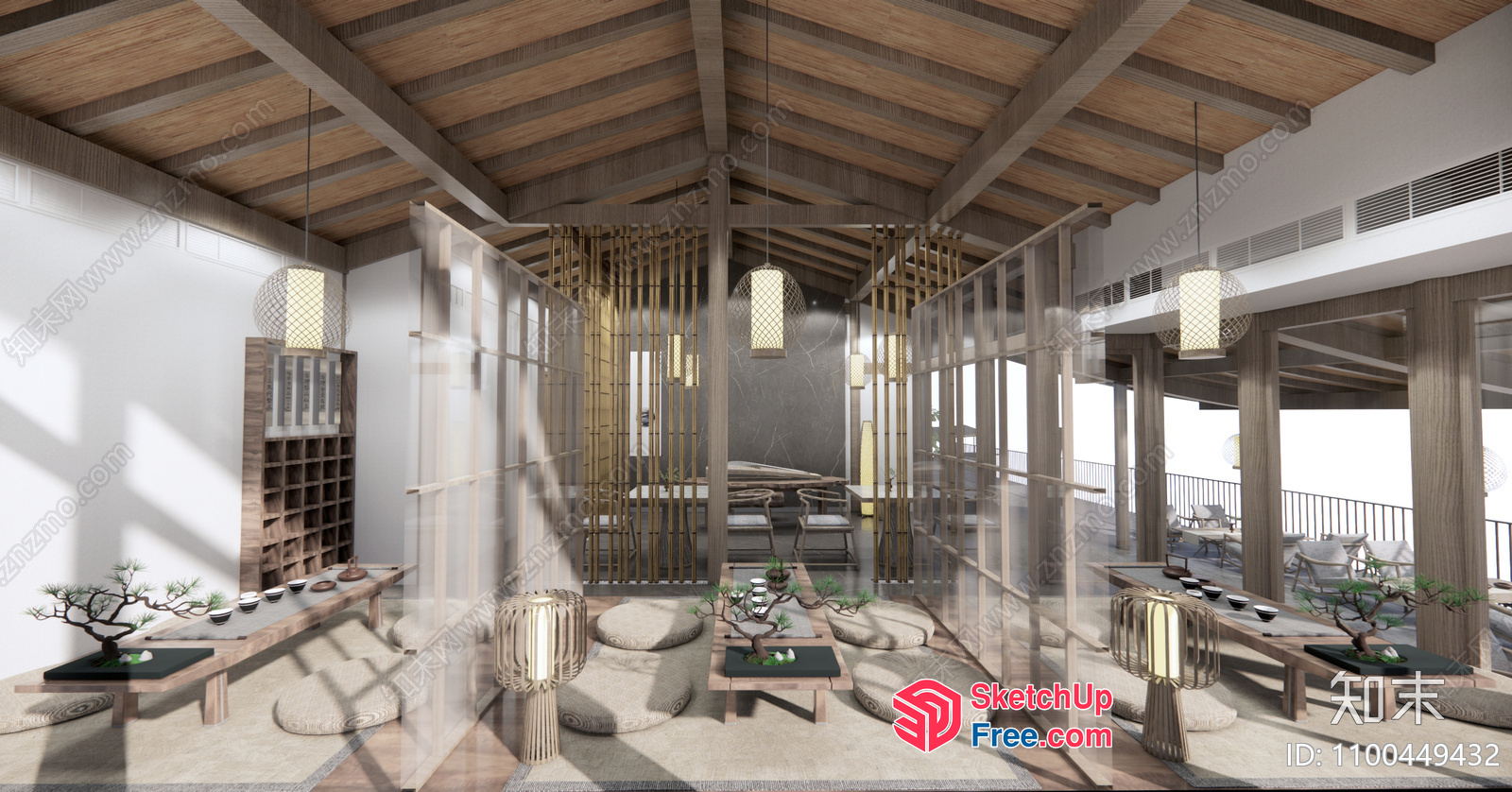 Japanese Style Homestay With Minimalist Decor 3D SketchUp File