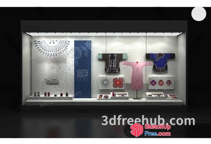 Display Cases With Various Decorations 3D SketchUp File