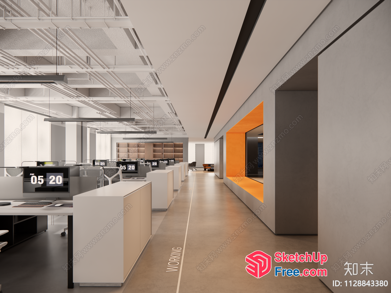 Modern Office Space With Clean Lines And Minimalist Decor 3D SketchUp File