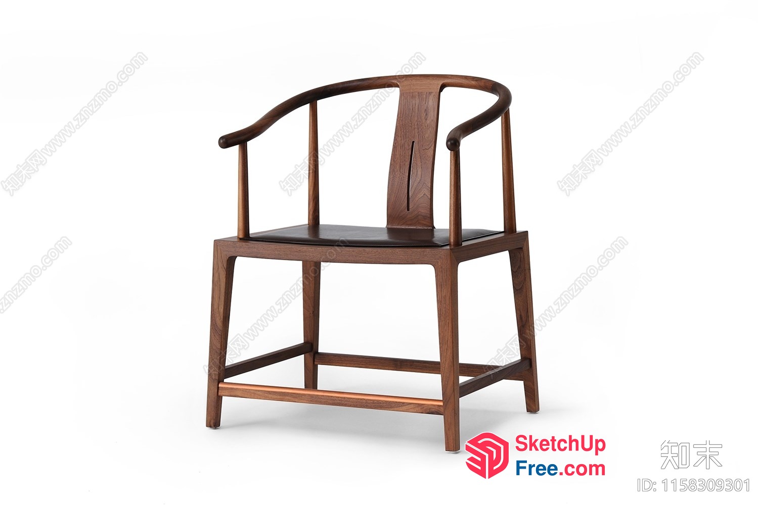 Chinese Style Wooden Chair 3D SketchUp File