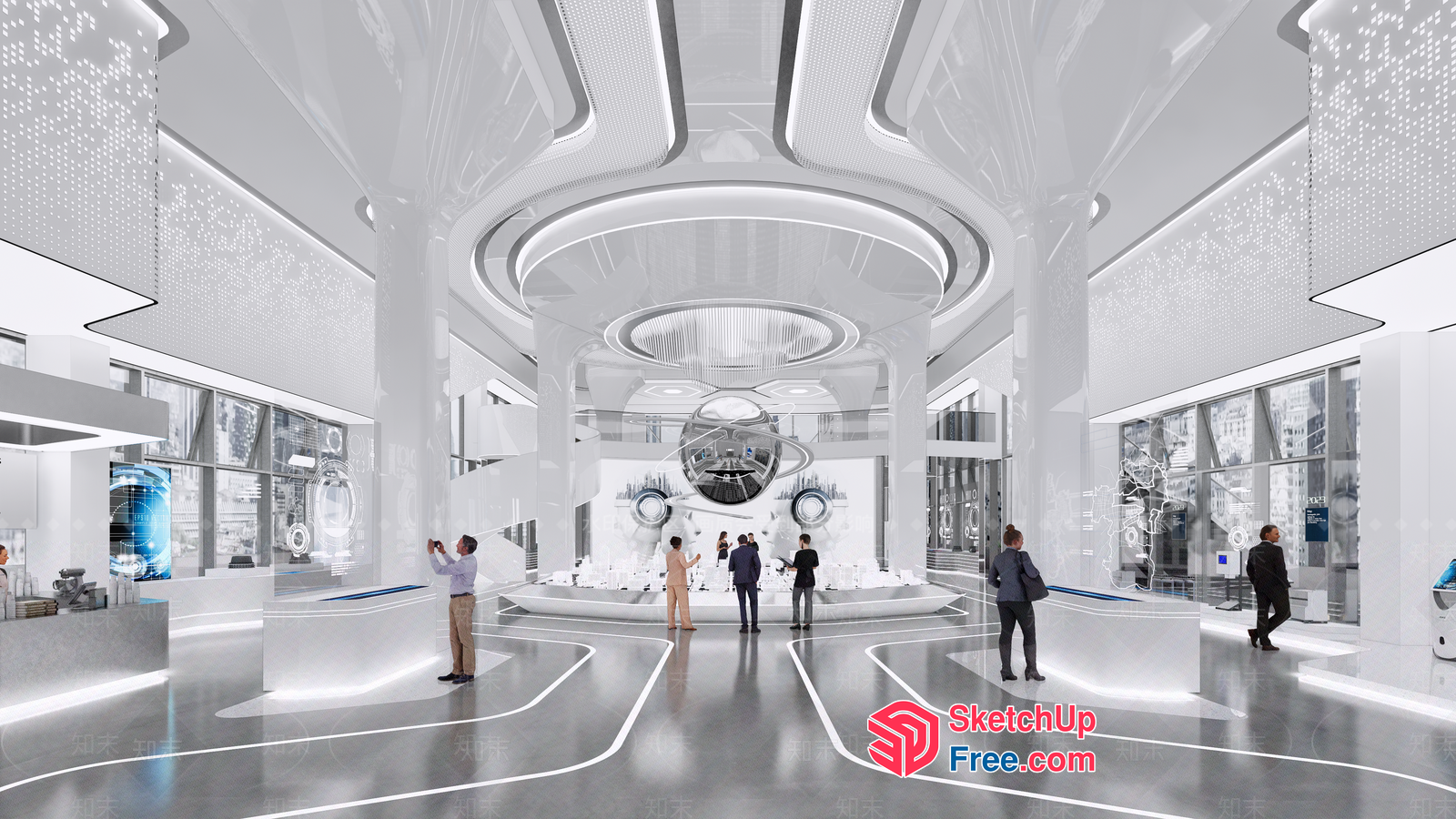 Futuristic Space Capsule Interior 3D SketchUp File