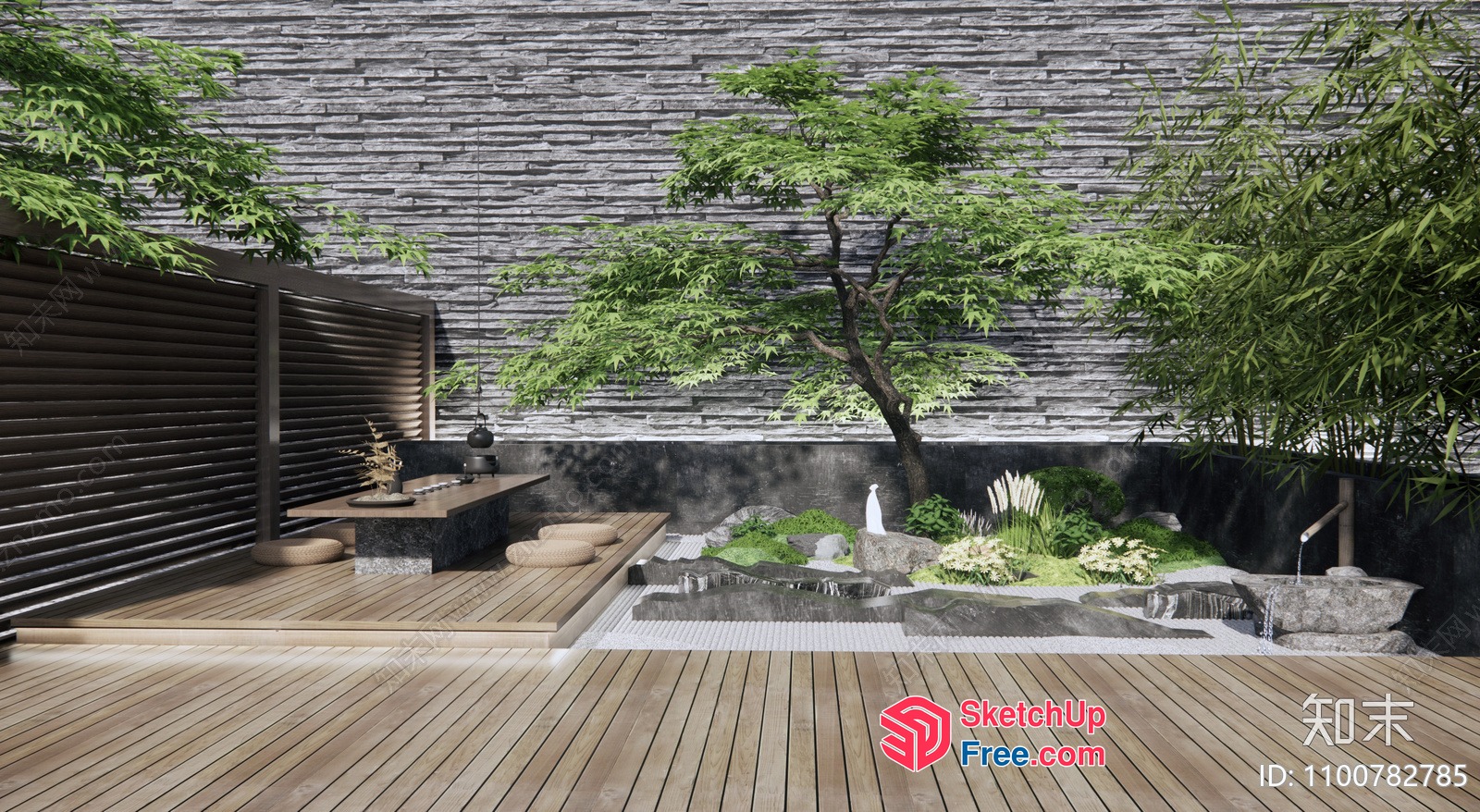 Serene Japanese Garden Oasis 3D SketchUp File