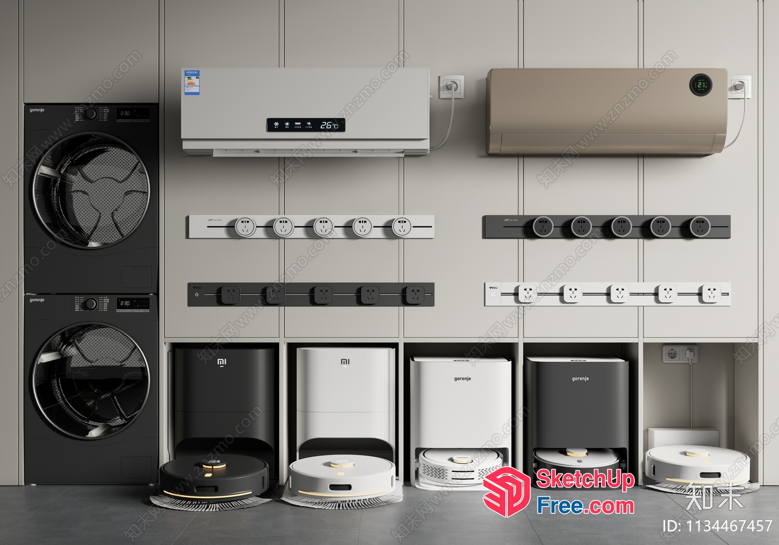 Modern Interior With Appliances And Furniture 3D SketchUp File
