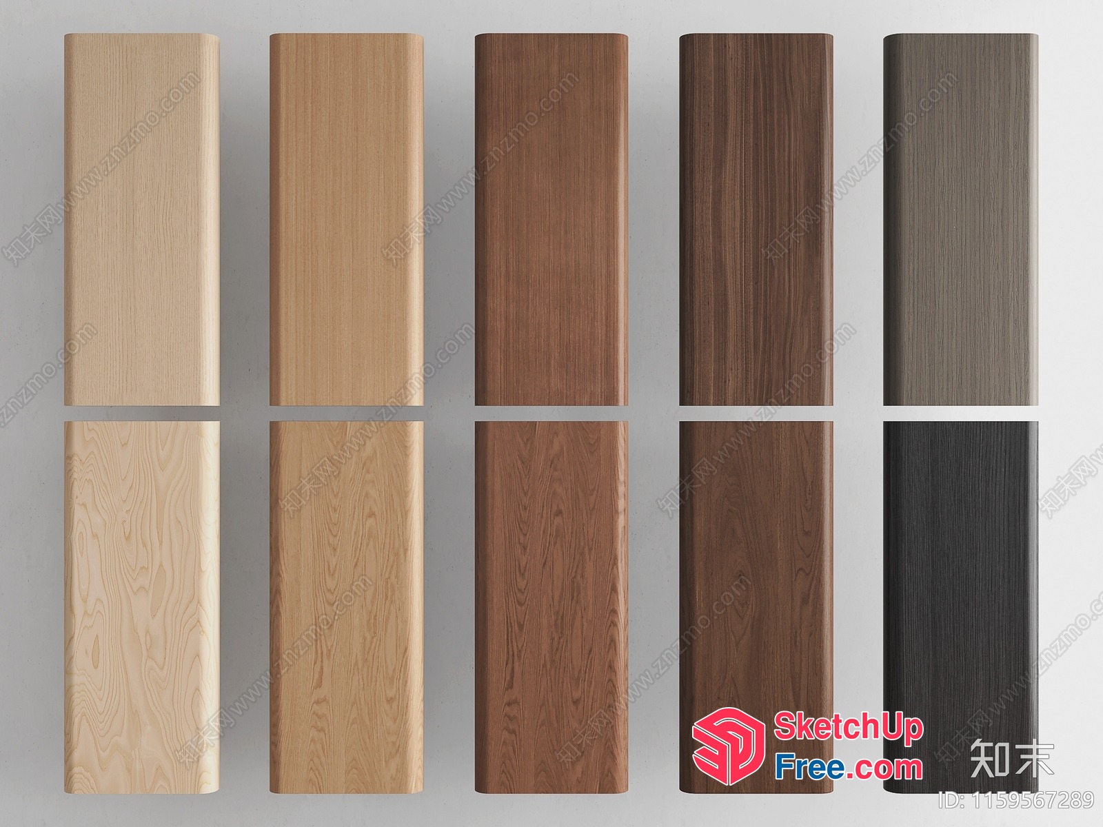 Wood Grain Textures For Various Interior And Exterior Applications 3D SketchUp File