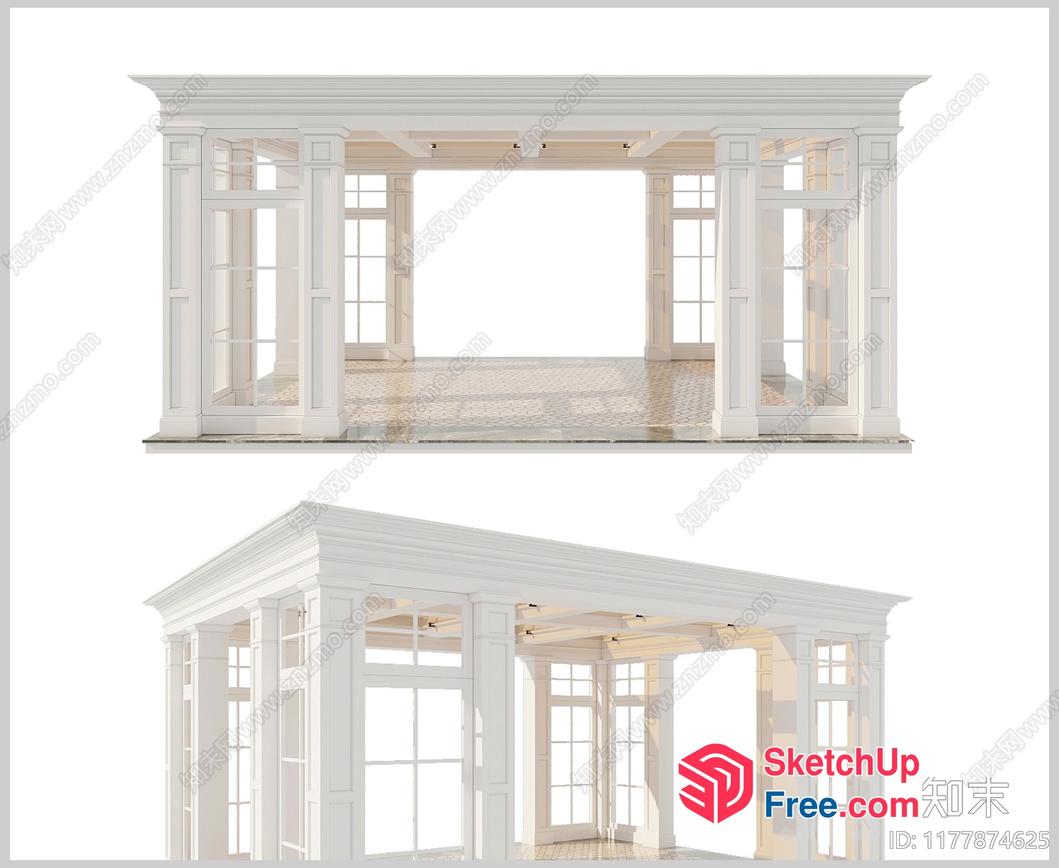 Classic White Interior Design 3D SketchUp File