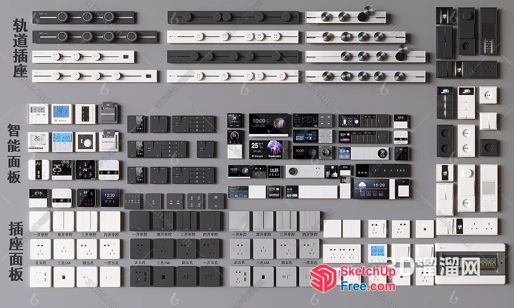 Electronic Control Panels And Switches 3D SketchUp File
