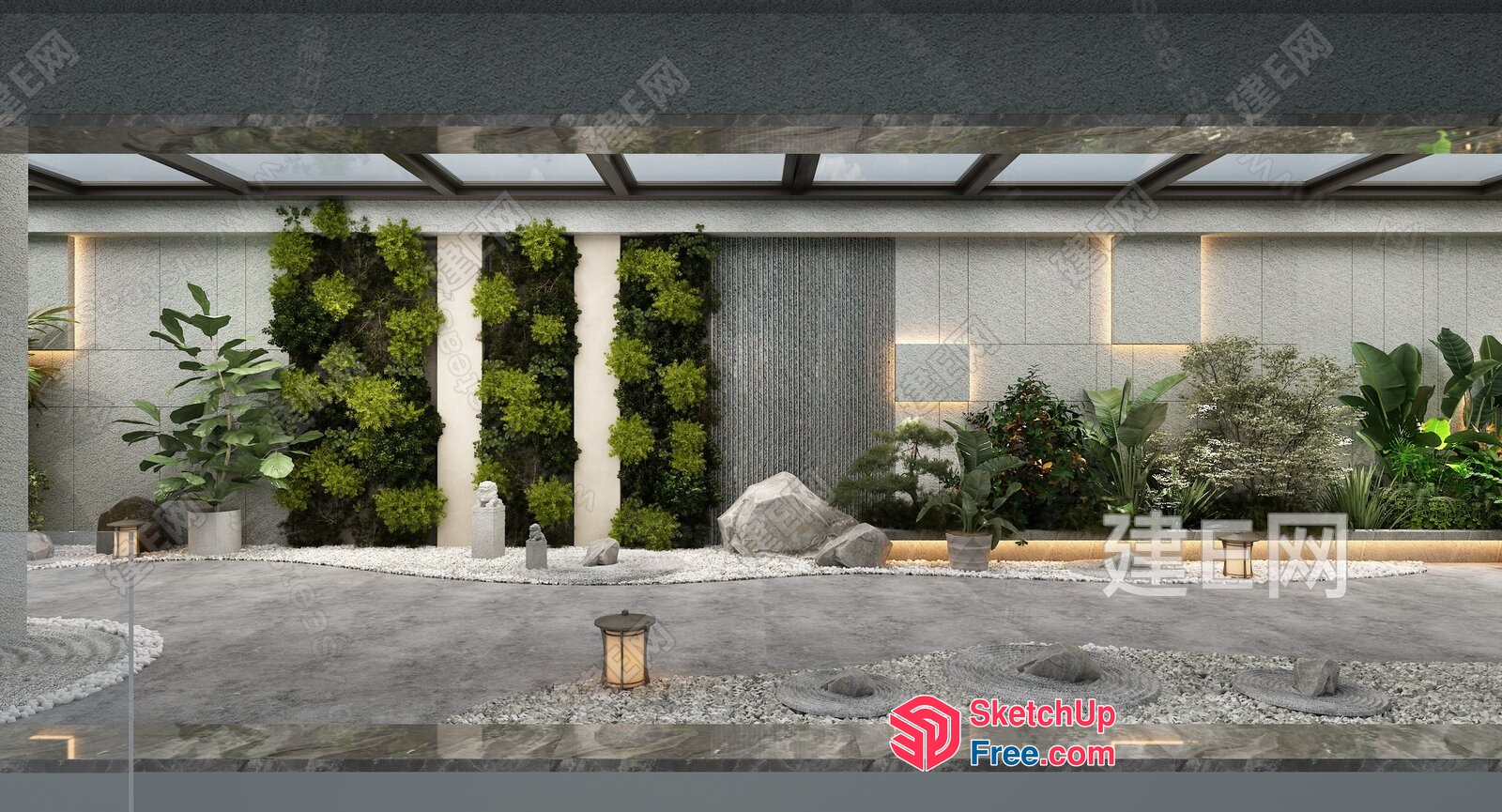 Elegant Modern Japanese-Inspired Home Decor 3D SketchUp File