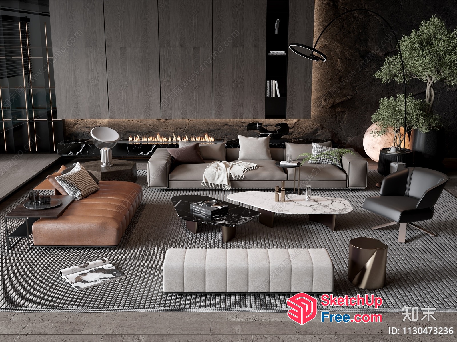 Luxurious Modern Living Room 3D SketchUp File