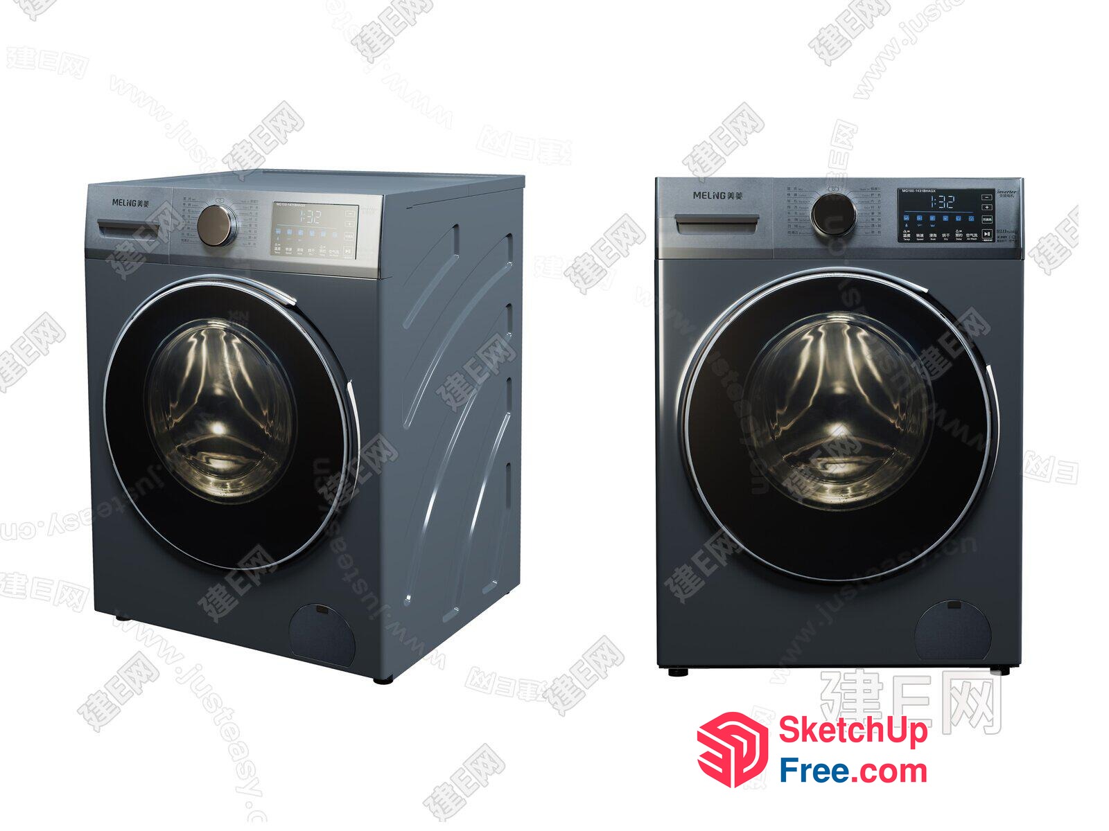 Modern Washing Machine Collection 3D SketchUp File