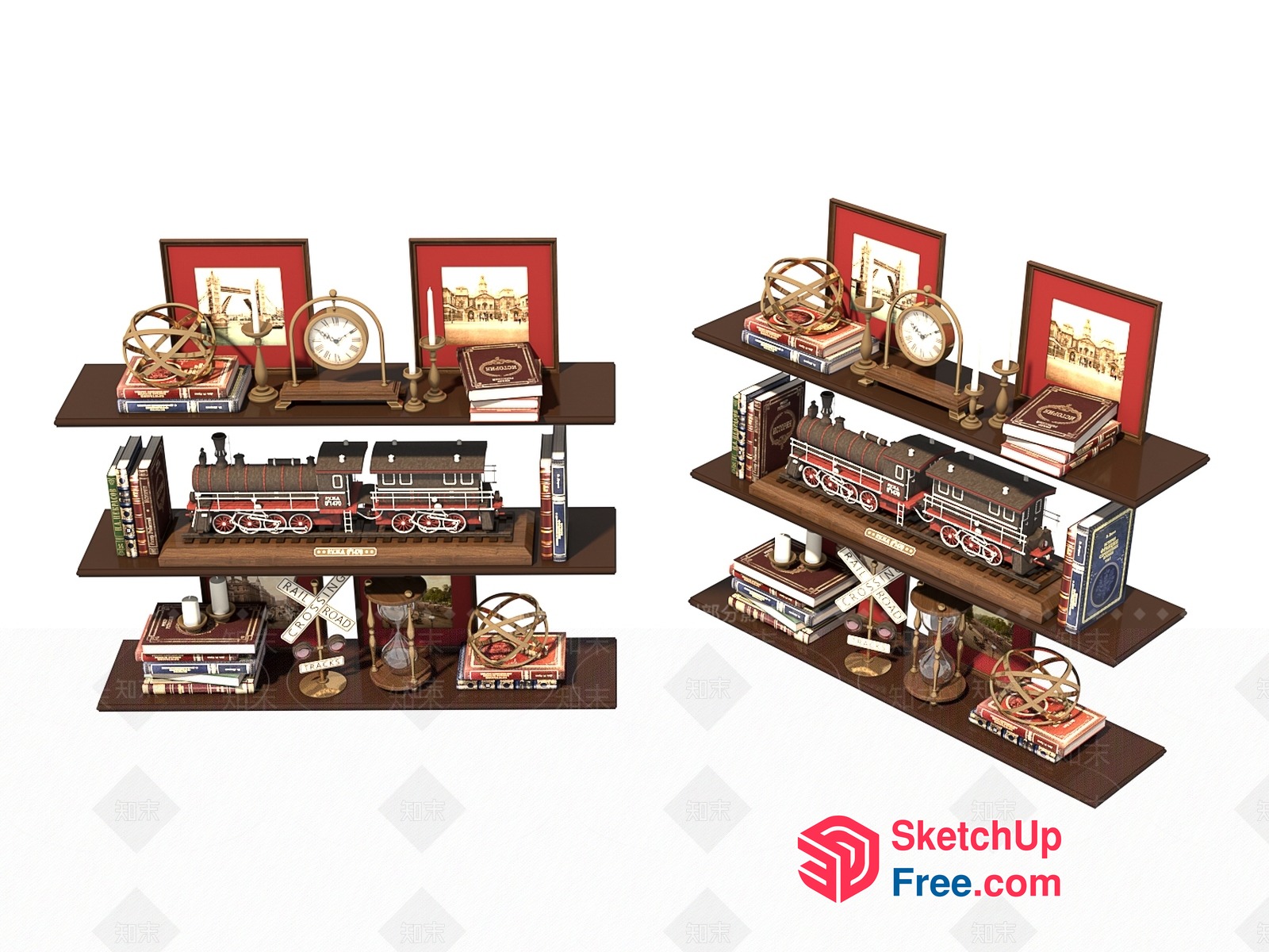 Classic European-Style Train Station Decor 3D SketchUp File