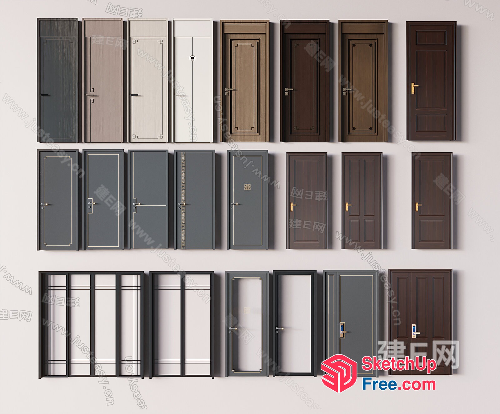 Various Doors And Windows 3D SketchUp File