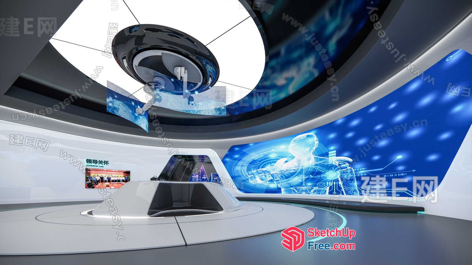 Futuristic Space Capsule Interior 3D SketchUp File