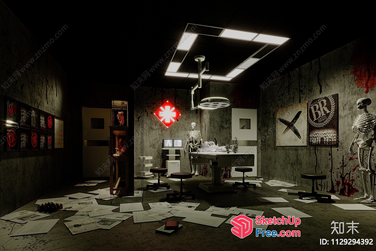 Dark And Foreboding Medical Laboratory 3D SketchUp File
