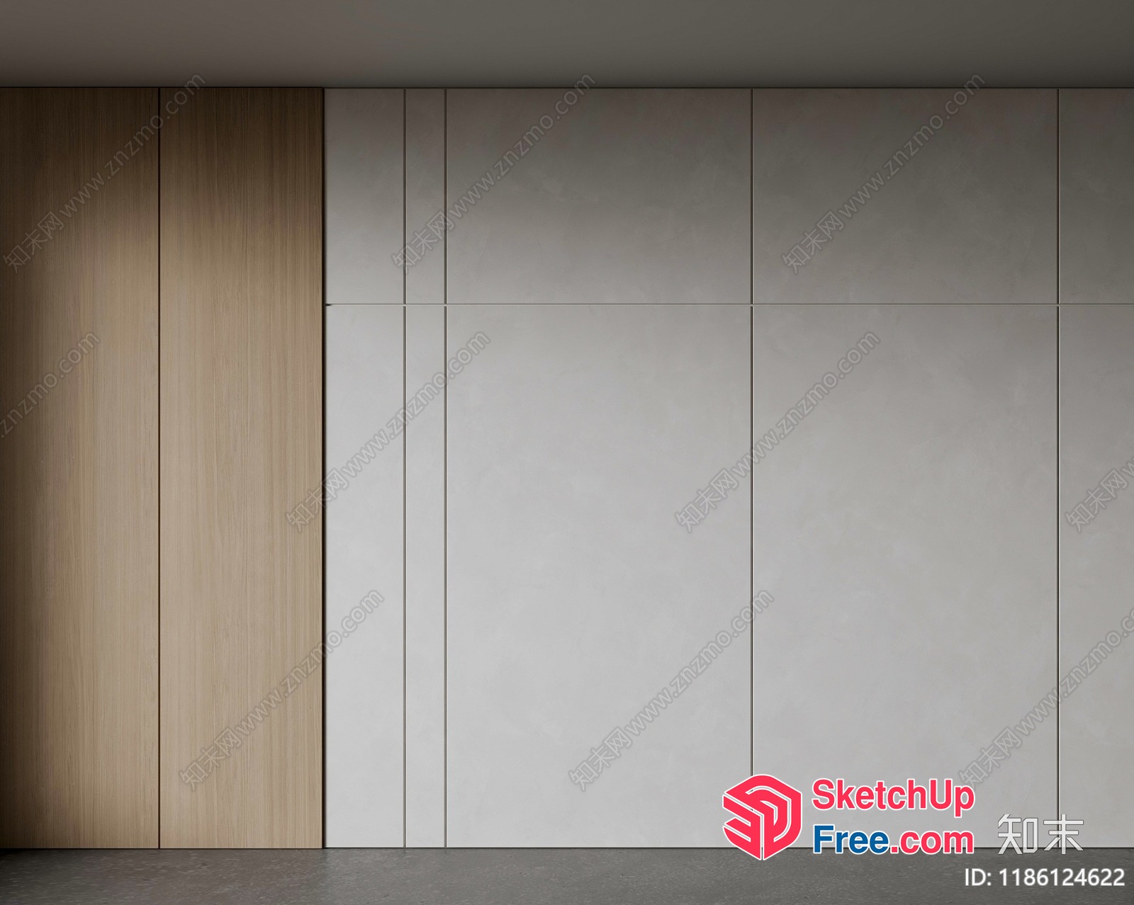 Modern Minimalist Interior Wall Design 3D SketchUp File