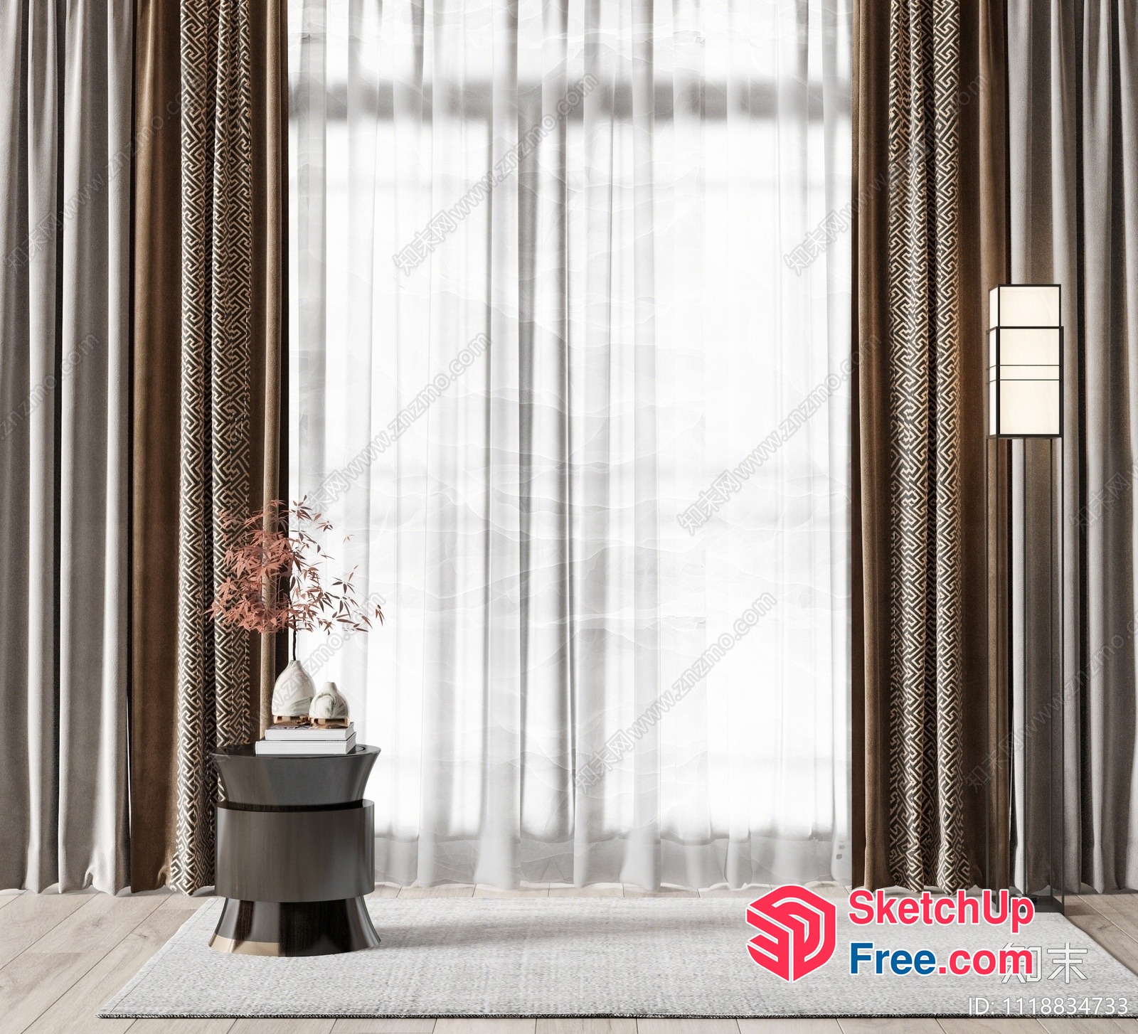 Elegant And Modern Living Room Interior 3D SketchUp File